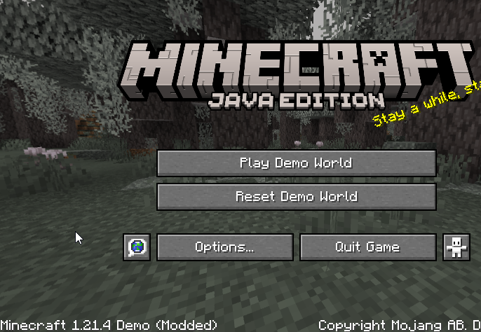 Minecraft-Demo-Bildschirm